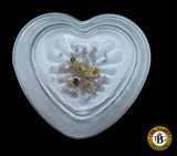 Crystal & Flower Glass Heart Dish
