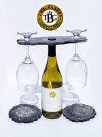 Wine Holder with Coaster Set
