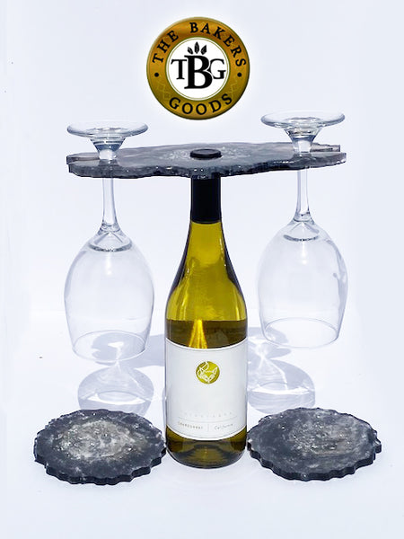 Wine Holder with Coaster Set